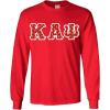 Kappa Alpha Psi Fraternity Crest Twill Letter Longsleeve Tee(Red)