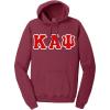 Kappa Alpha Psi Pigment-Dyed Lettered Hooded Sweatshirt(Merlot)