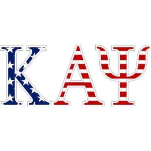 Kappa Alpha Psi American Flag Greek Letter Sticker – 2.5″ Tall