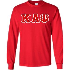 Kappa Alpha Psi Custom Twill Long Sleeve T-Shirt(Red)