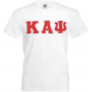Kappa Alpha Psi Lettered V-Neck T-Shirt(White)