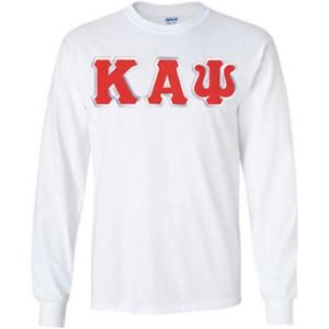 Kappa Alpha Psi Sewn Long Sleeve T-Shirts(White)