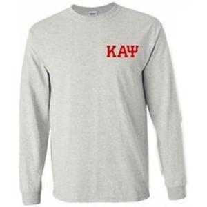 Kappa Alpha Psi World Famous Crest – Shield Long Sleeve T-Shirt(Light Grey)