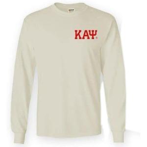 Kappa Alpha Psi World Famous Crest – Shield Long Sleeve T-Shirt(White)