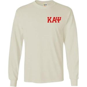 Kappa Alpha Psi World Famous Crest Long Sleeve T-Shirt(Cream)
