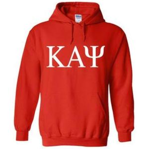 Kappa Alpha Psi World Famous Greek Hoodie – Red with White Imprint(Red)