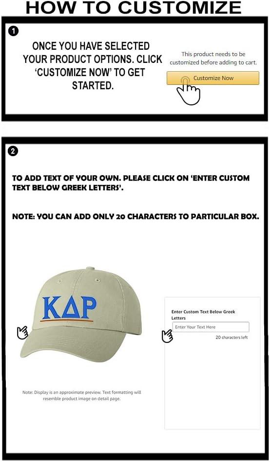 imagePersonalized Kappa Delta Rho Greek Line HatTan