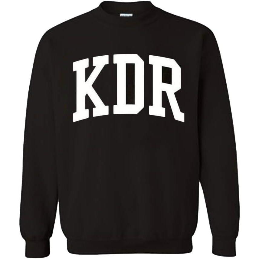imageGreekgear Mens Kappa Delta Rho BIG TEXT Crewneck Sweatshirt BlackBlack