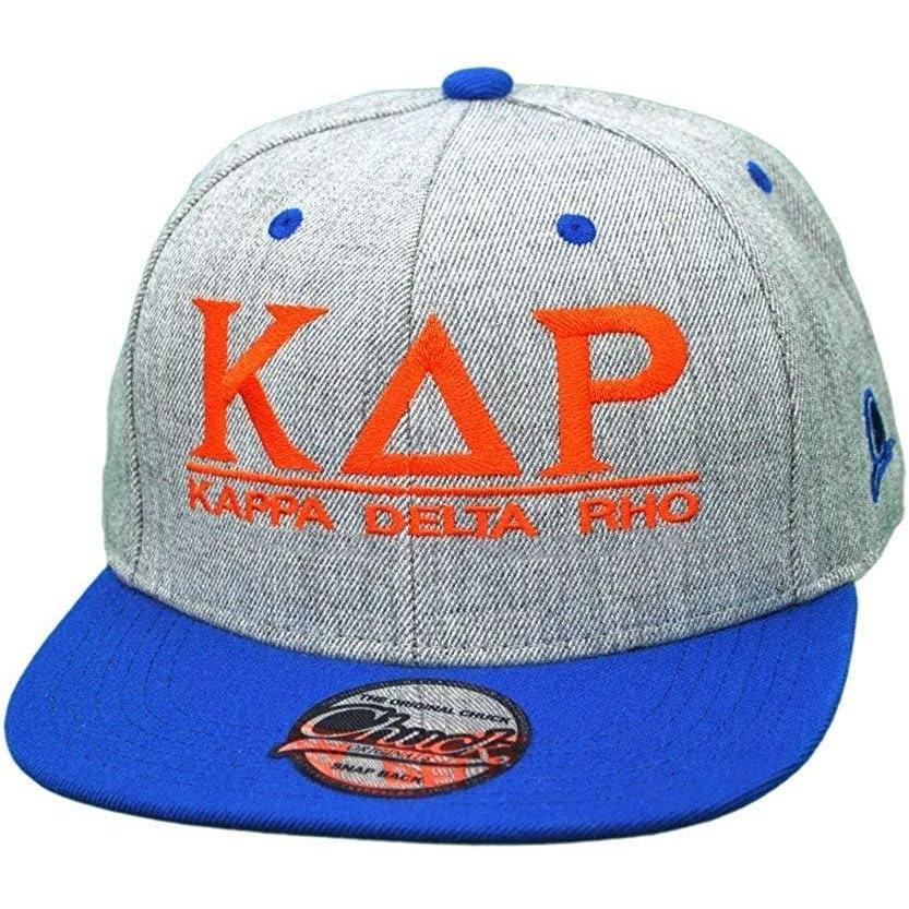 imageKappa Delta Rho Flatbill Snapback Hats OriginalHeatherRoyal