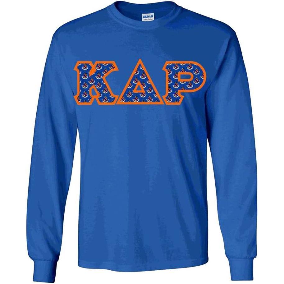 imageKappa Delta Rho Fraternity Crest Twill Letter Longsleeve TeeRoyal Blue