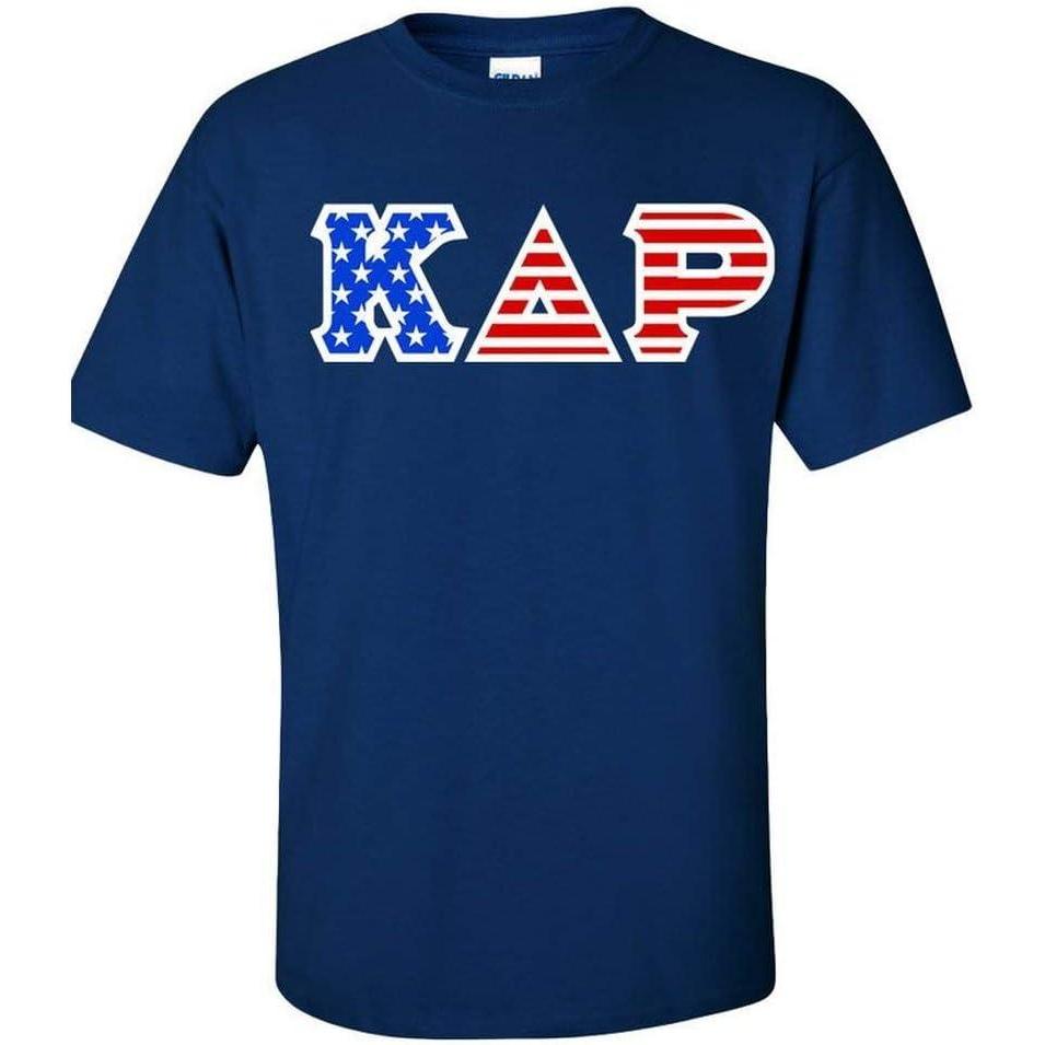 imageKappa Delta Rho Greek Letter American Flag TeeRoyal Blue