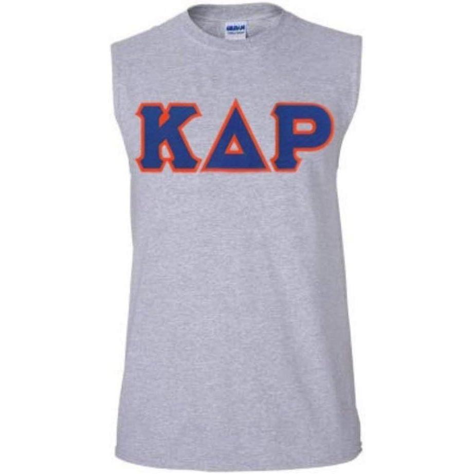 imageKappa Delta Rho Lettered Sleeveless TeeSports Grey