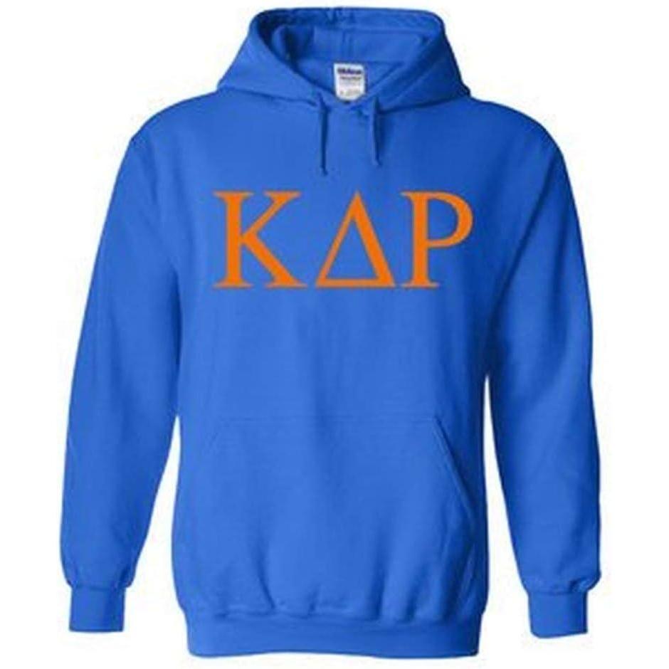 imageKappa Delta Rho World Famous Greek Hoodie  Royal Blue with Orange ImprintRoyal Blue