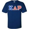 Kappa Delta Rho Greek Letter American Flag Tee(Royal Blue)