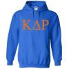 Kappa Delta Rho World Famous Greek Hoodie – Royal Blue with Orange Imprint(Royal Blue)