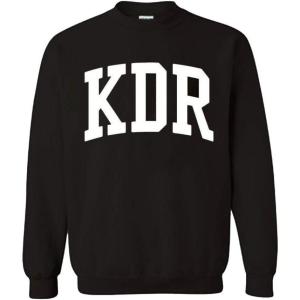 Greekgear Men’s Kappa Delta Rho BIG TEXT Crewneck Sweatshirt Black(Black)