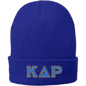 Kappa Delta Rho Big Greek Lettered Knit Cap(Athletic Royal)