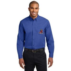 Kappa Delta Rho Crest – Shield Long Sleeve Oxford(Royal/Classic Navy)