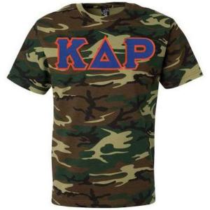 Kappa Delta Rho Lettered Camouflage T-Shirt(Camouflage)