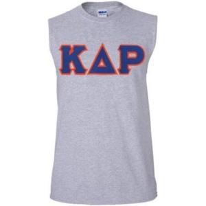 Kappa Delta Rho Lettered Sleeveless Tee(Sports Grey)