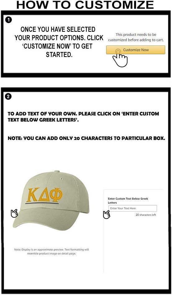 imagePersonalized Kappa Delta Phi Greek Line HatTan