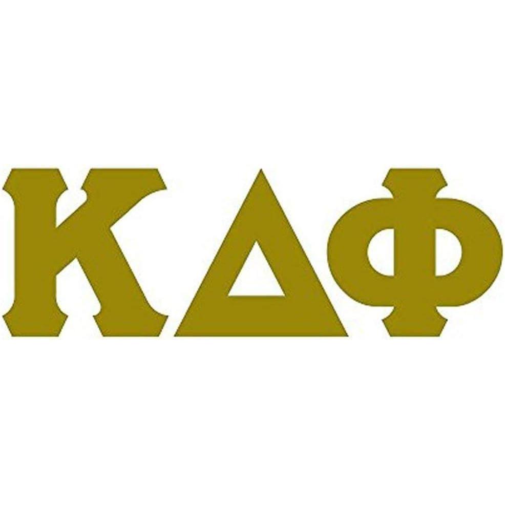 imageKappa Delta Phi Big Greek Letter Window Sticker Decal 4 Inches Metallic GoldMetallic Gold