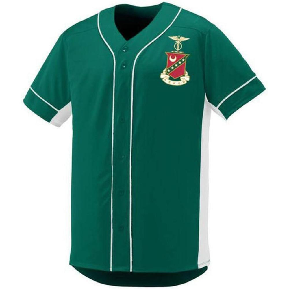 imageKappa Sigma Fraternity Crest Slugger Baseball JerseyDark GreenWhite