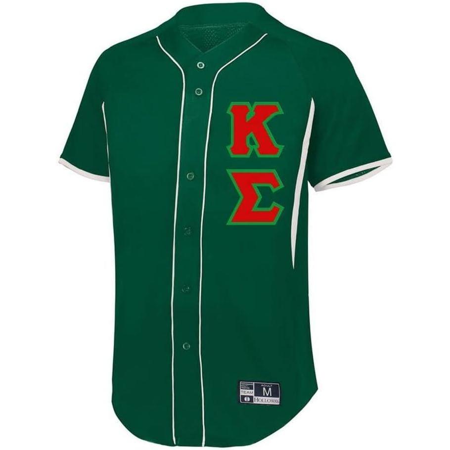 imageKappa Sigma Lettered Baseball JerseyForestWhite