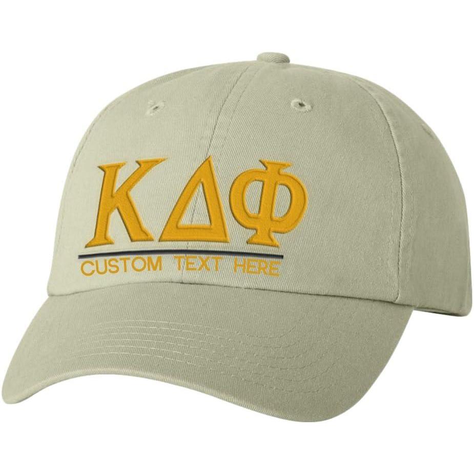imagePersonalized Kappa Delta Phi Greek Line HatTan