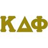 Kappa Delta Phi Big Greek Letter Window Sticker Decal 4 Inches Metallic Gold(Metallic Gold)