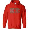 Kappa Sigma Fraternity Crest Twill Letter Hooded Sweatshirt(Red)
