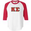 Kappa Sigma Lettered Raglan T-Shirt(White W/Red)