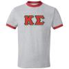 Kappa Sigma Lettered Ringer Shirt(Athletic Heather/Red)