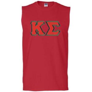 Kappa Sigma Lettered Sleeveless Tee(Red)