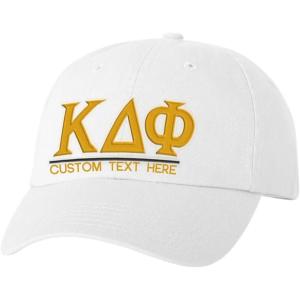 Personalized Kappa Delta Phi Greek Line Hat(White)