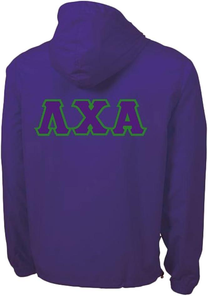 imageLambda Chi Alpha Tackle Twill Lettered Pack N Go PulloverPurple