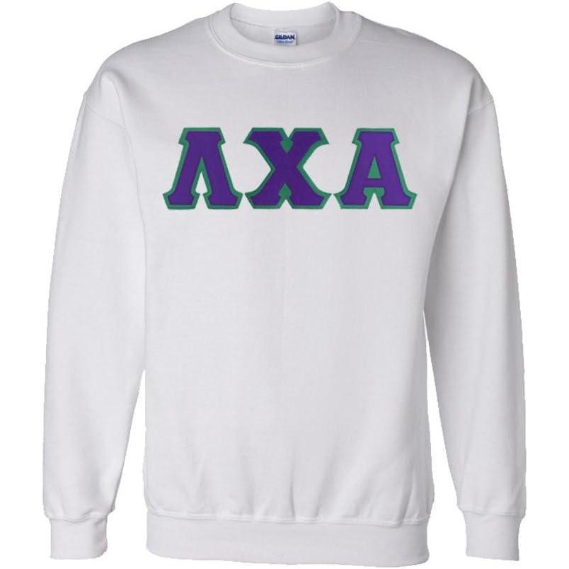 imageGreekgear Lambda Chi Alpha Lettered CrewneckWhite