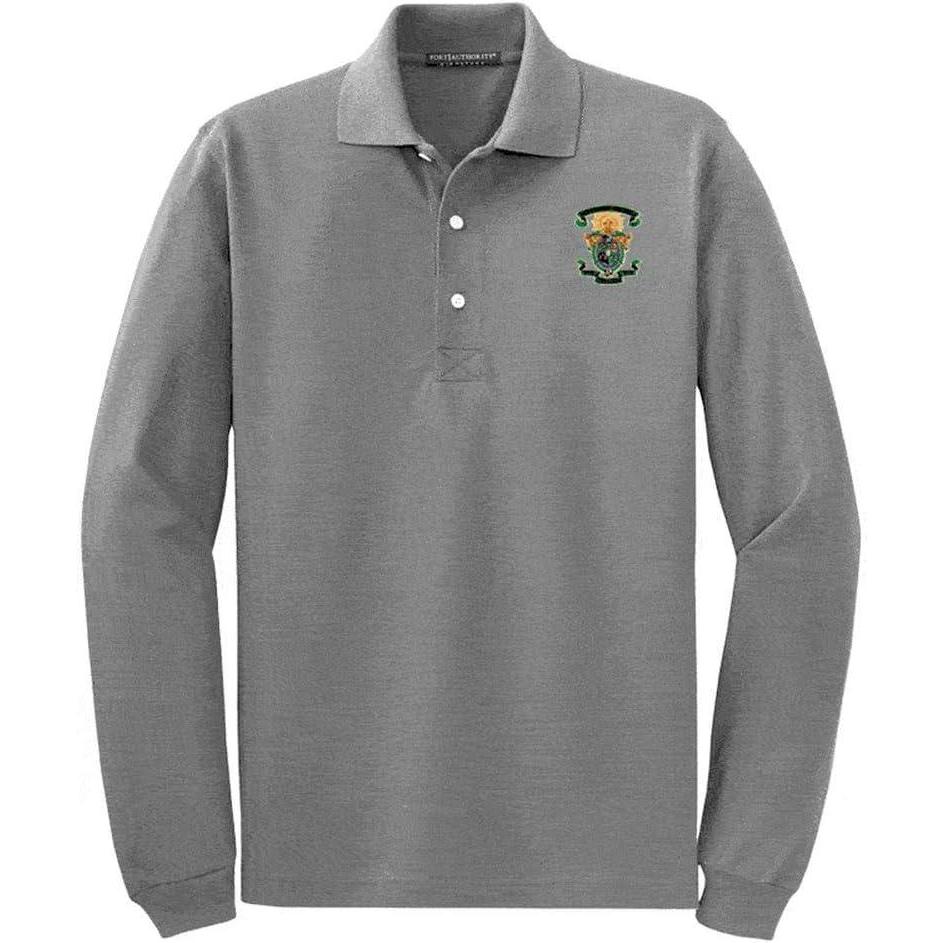 imageLambda Chi Alpha Emblem Long Sleeve PoloCool Grey