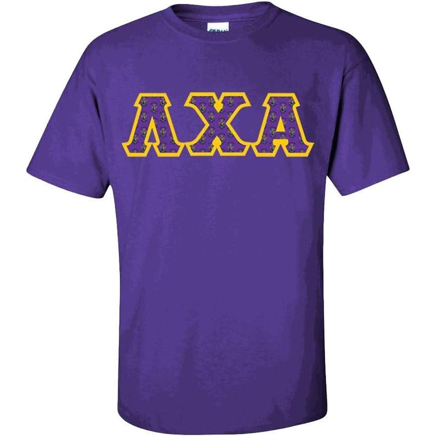 imageLambda Chi Alpha Fraternity Crest Twill Letter TeePurple