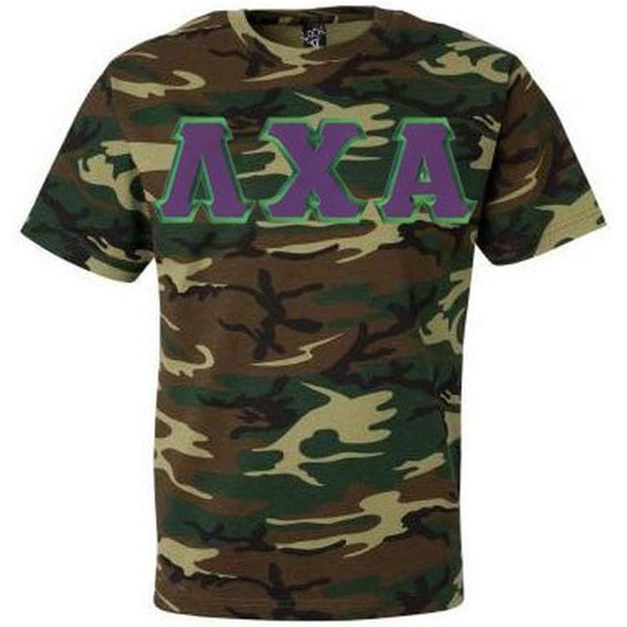 imageLambda Chi Alpha Lettered Camouflage TShirtCamouflage
