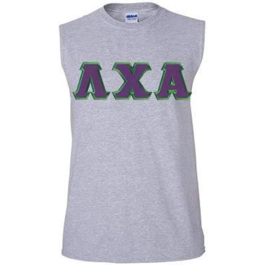 imageLambda Chi Alpha Lettered Sleeveless TeeSports Grey