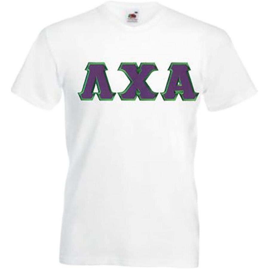 imageLambda Chi Alpha Lettered VNeck TShirtWhite