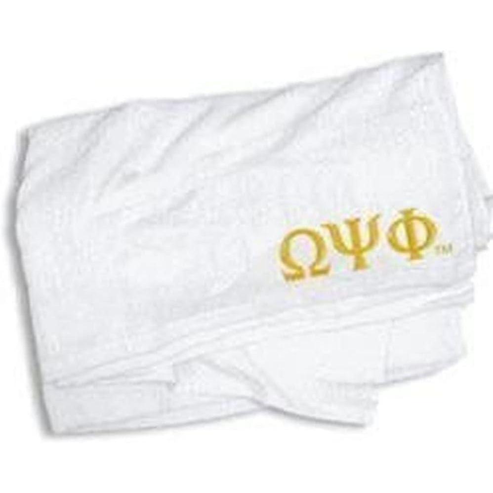 imageOmega Psi Phi Towel 35 in by 60 in White