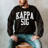 Greekgear Men’s Kappa Sigma BIG TEXT Crewneck Sweatshirt Black(Black)