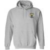 Greekgear Lambda Chi Alpha Crest – Shield Emblem Hooded Sweatshirt(Sports Grey)