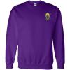 Greekgear Lambda Chi Alpha World Famous Crest – Shield PATCH Crewneck Sweatshirt(Purple)
