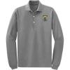 Lambda Chi Alpha Emblem Long Sleeve Polo(Cool Grey)