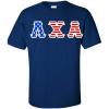 Lambda Chi Alpha Greek Letter American Flag Tee(Royal Blue)
