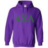 Lambda Chi Alpha World Famous Greek Hoodie – Purple with Forest Green Imprint(Purple)