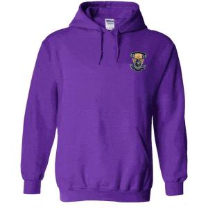 Greekgear Lambda Chi Alpha Crest – Shield Emblem Hooded Sweatshirt(Purple)